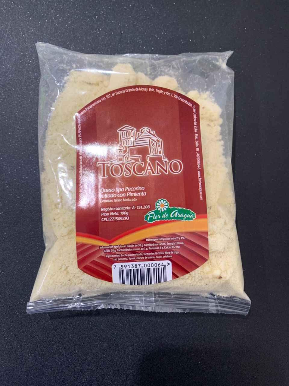 Queso Pecorino con Pimienta Toscano 100g